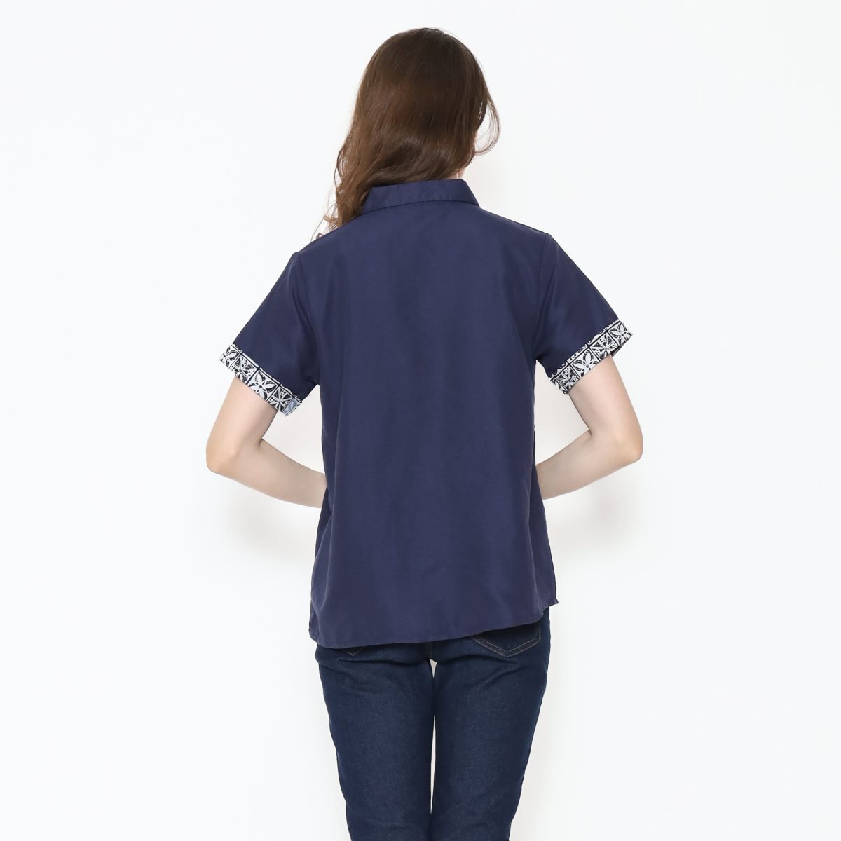Khristie Shirt Navy Blue - Image 5