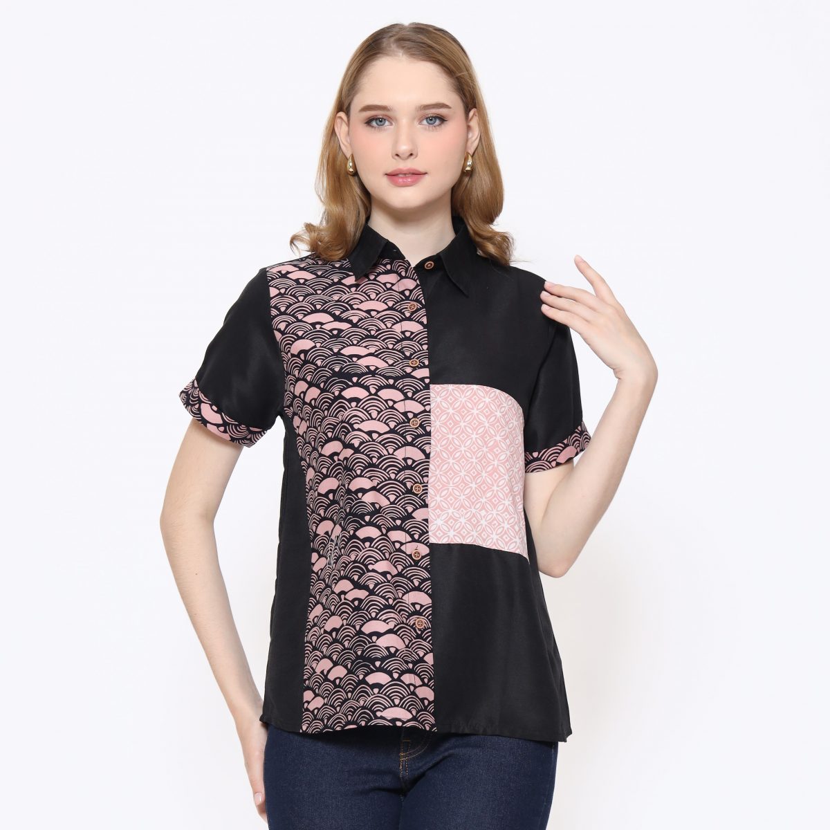 Khristie Shirt Black Pink