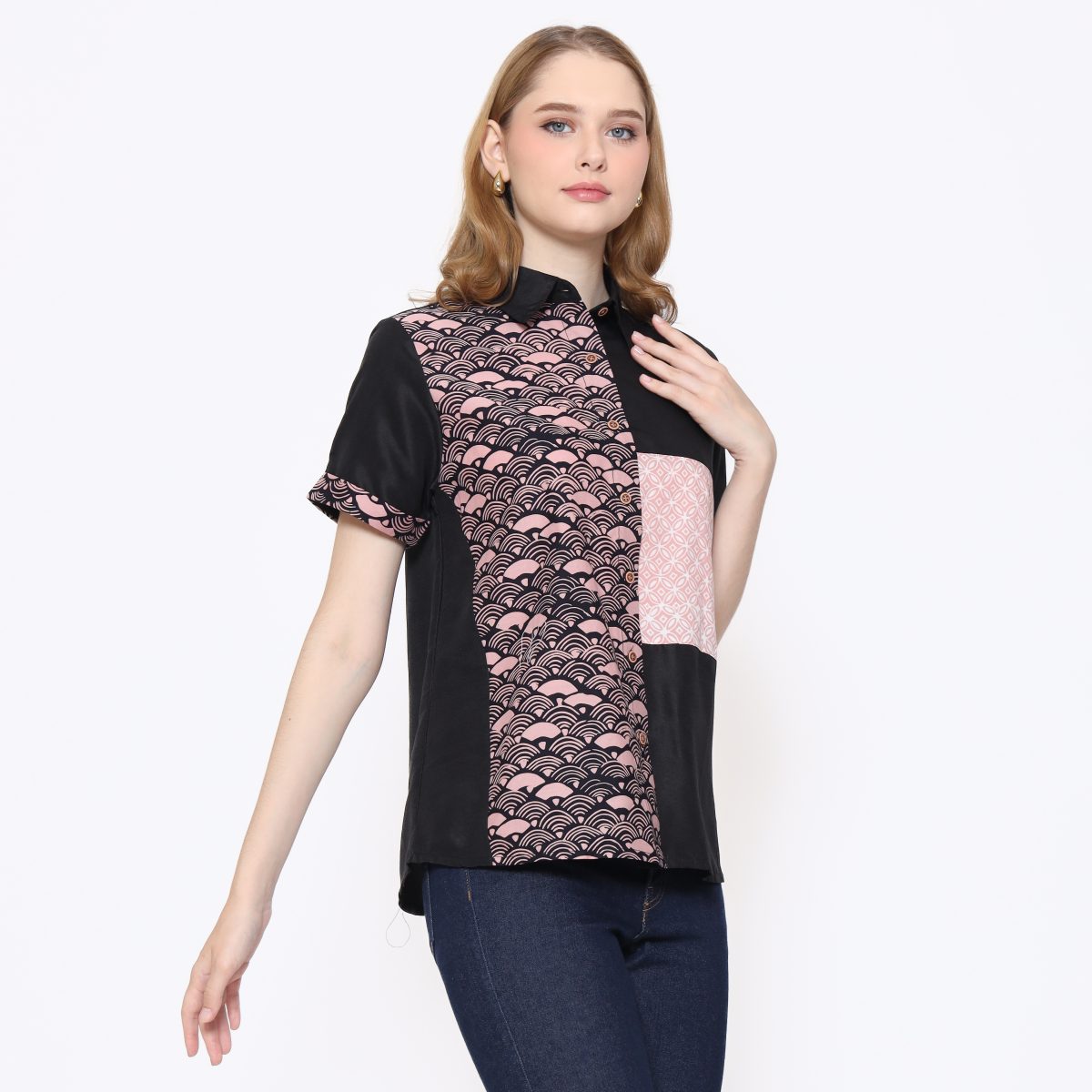 Khristie Shirt Black Pink - Image 3