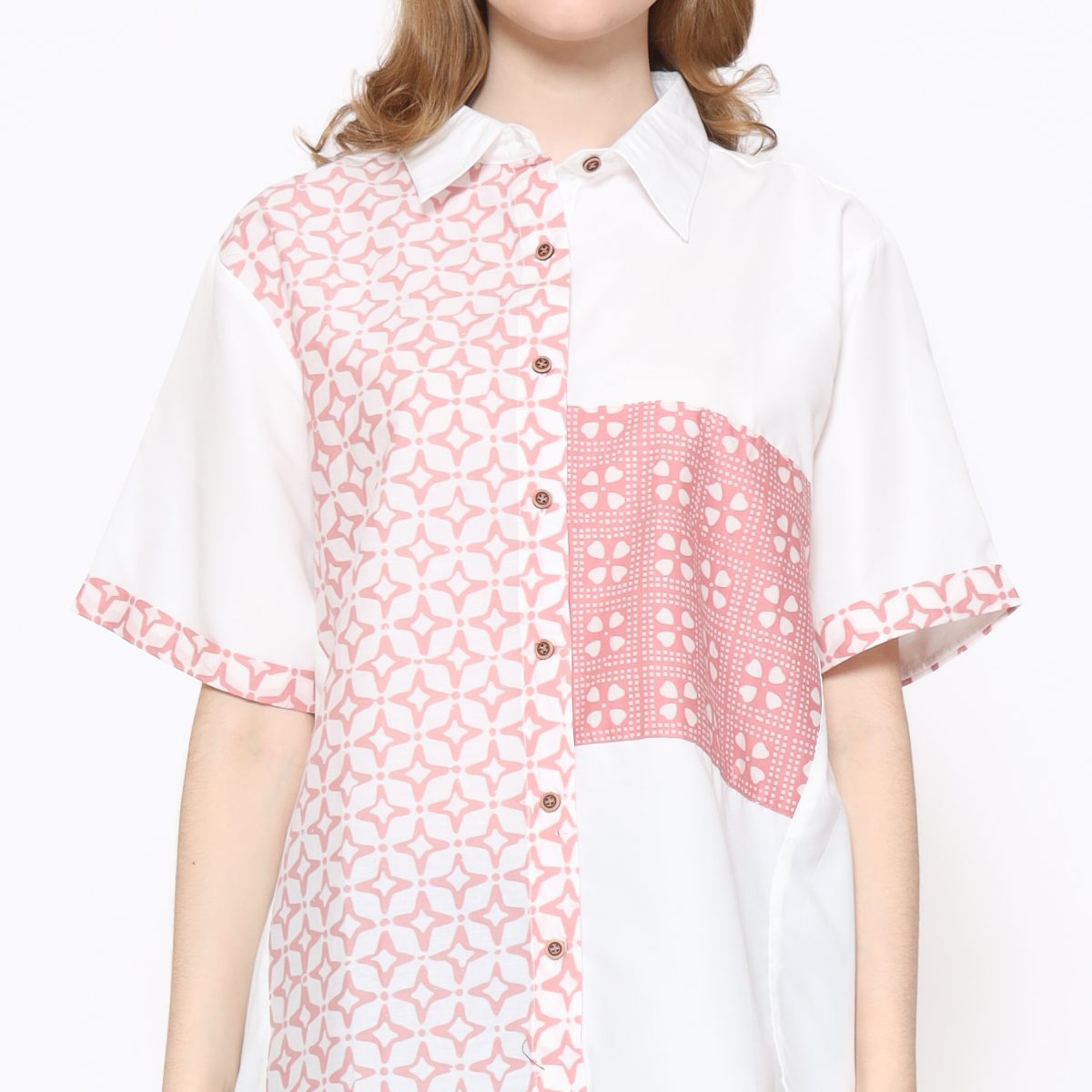 Khristie Shirt White Pink - Image 2