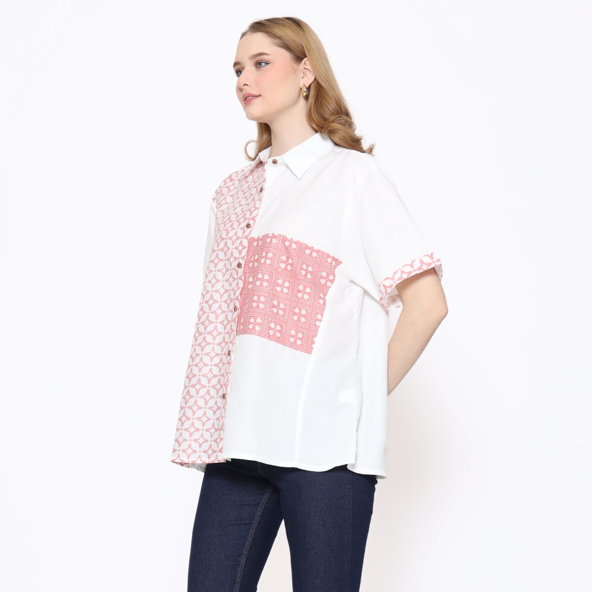 Khristie Shirt White Pink - Image 3