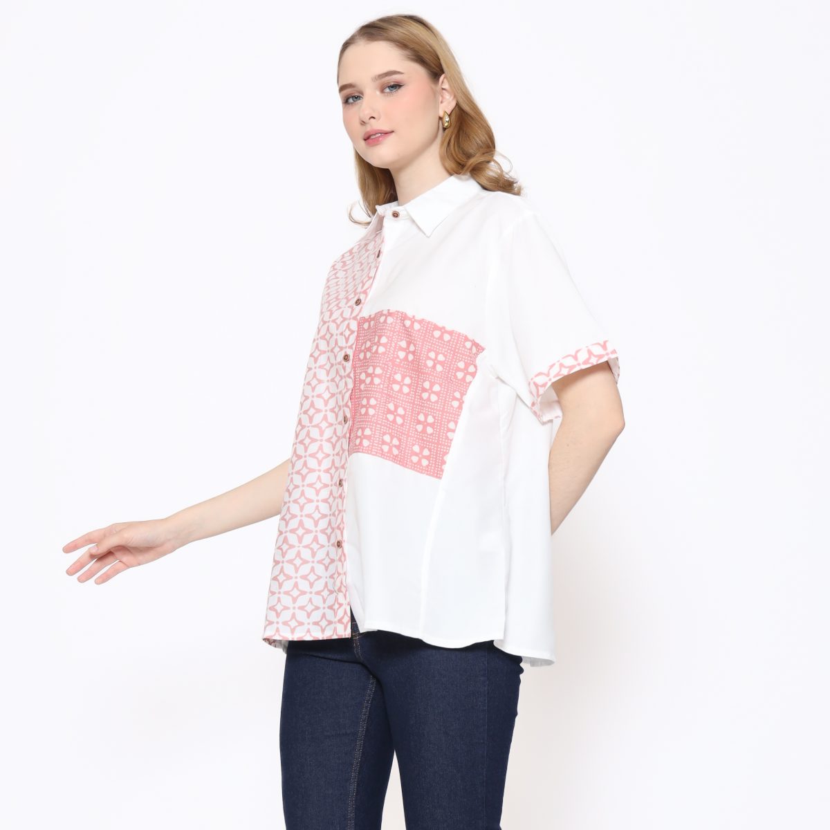 Khristie Shirt White Pink - Image 4