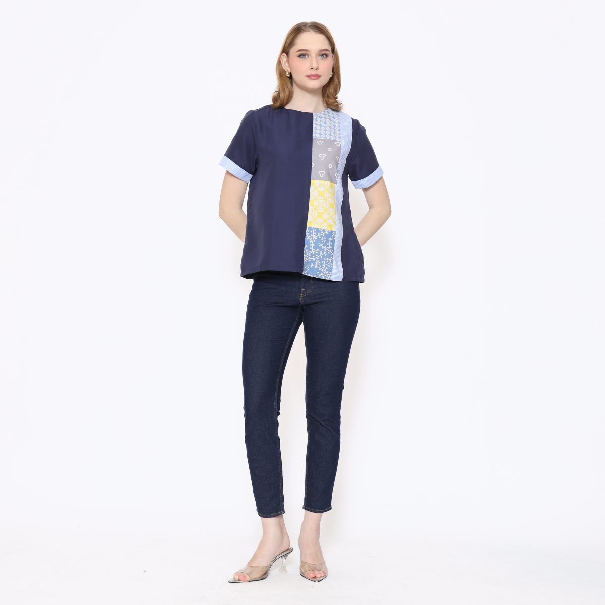 Aline Blouse Navy - Image 6