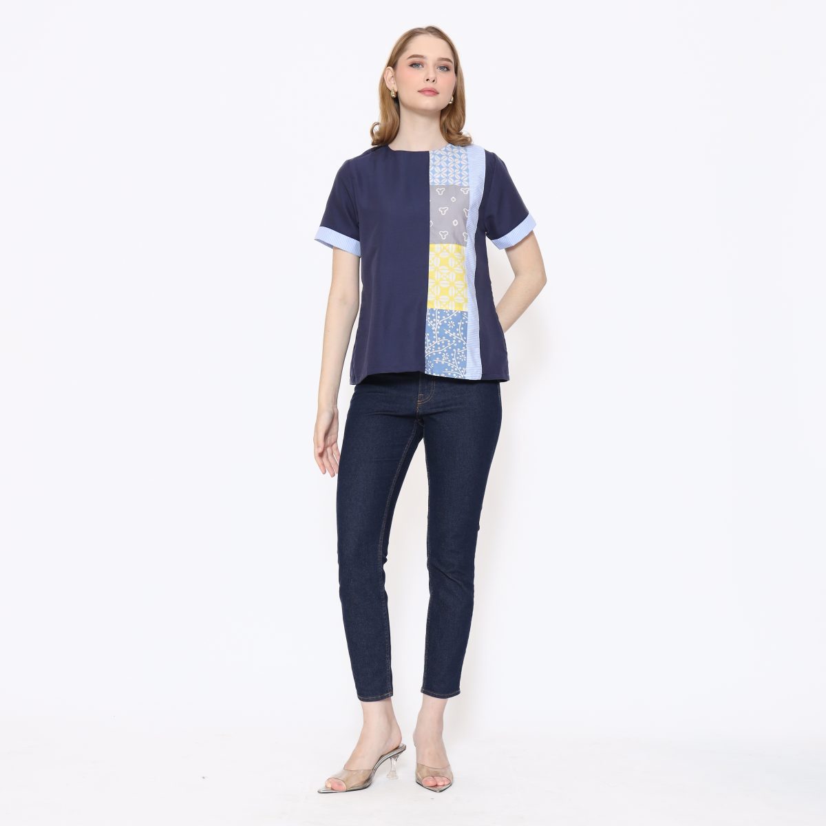 Aline Blouse Navy - Image 7