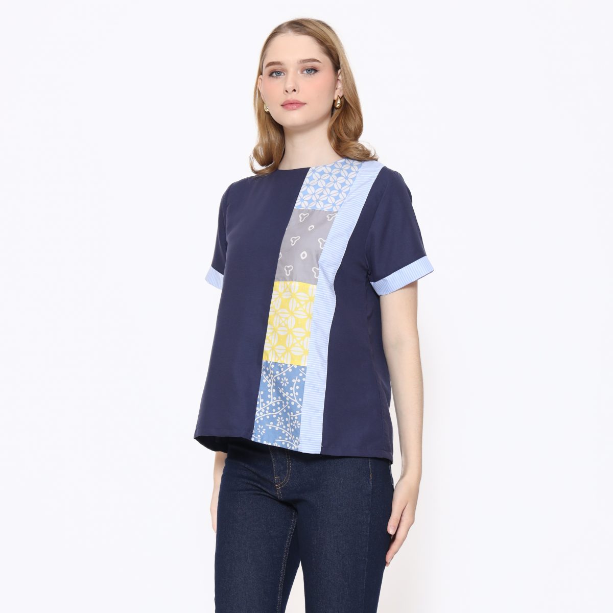 Aline Blouse Navy - Image 3