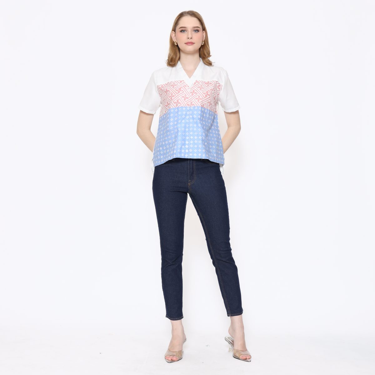 Nanita Blouse Pink Blue - Image 6