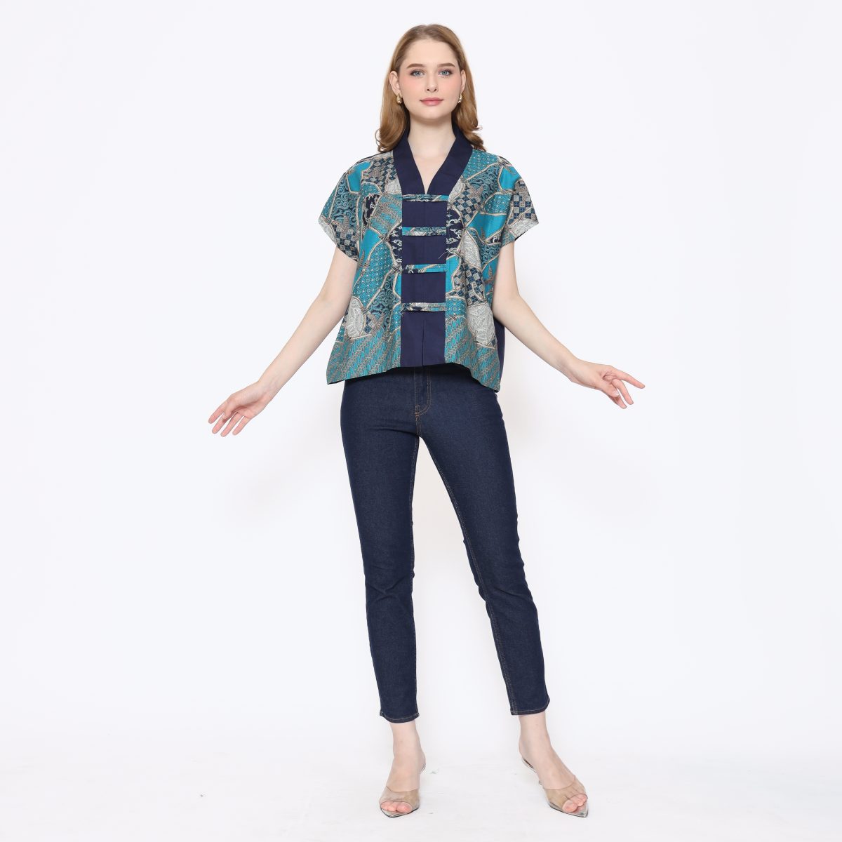Olivia Blouse Tosca Navy - Image 7