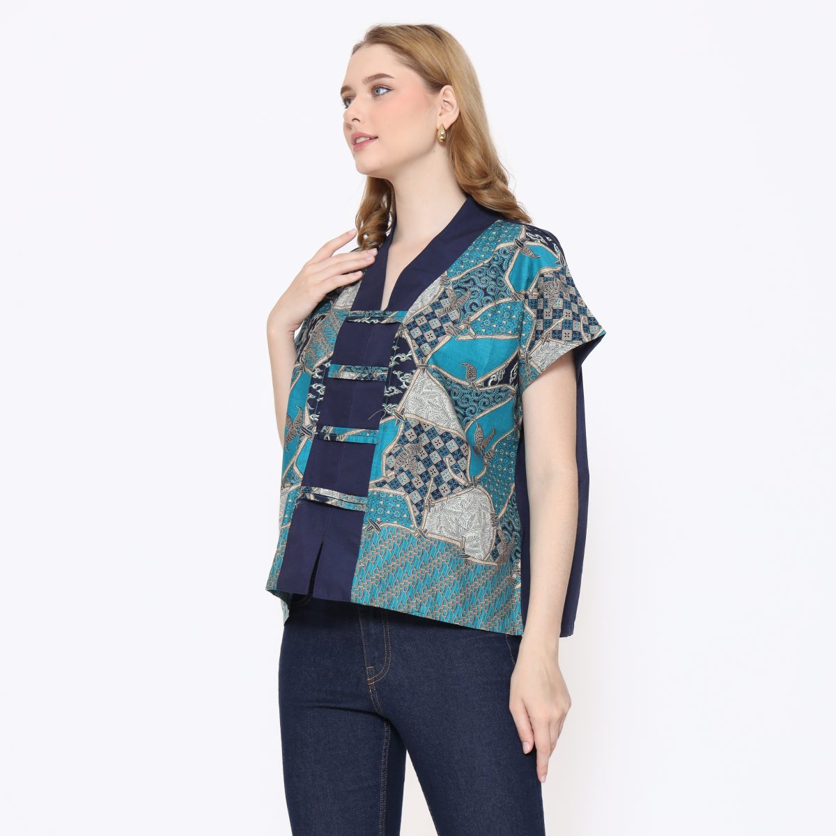 Olivia Blouse Tosca Navy - Image 3