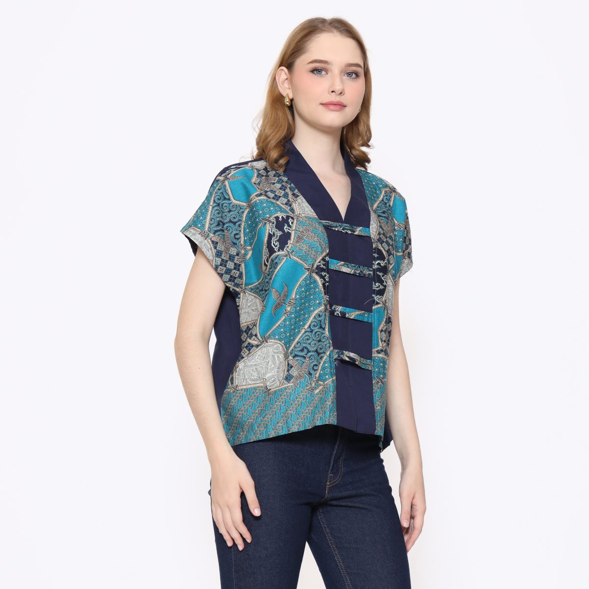 Olivia Blouse Tosca Navy - Image 4