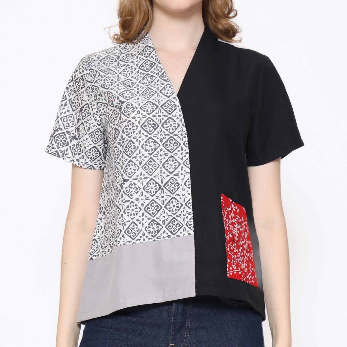 Narumi Blouse Grey - Image 2
