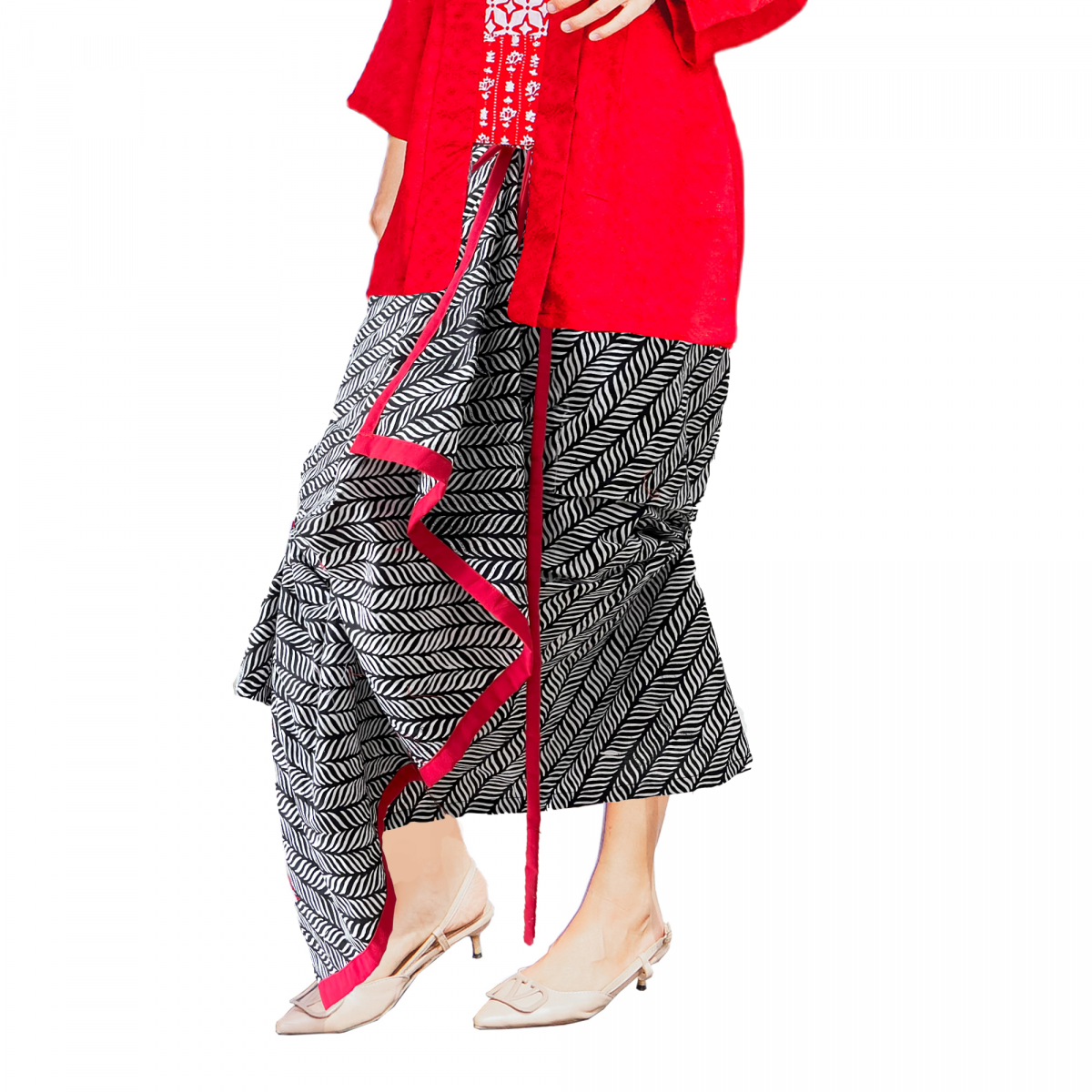 Nusantara Skirt Stripe Black - Image 4