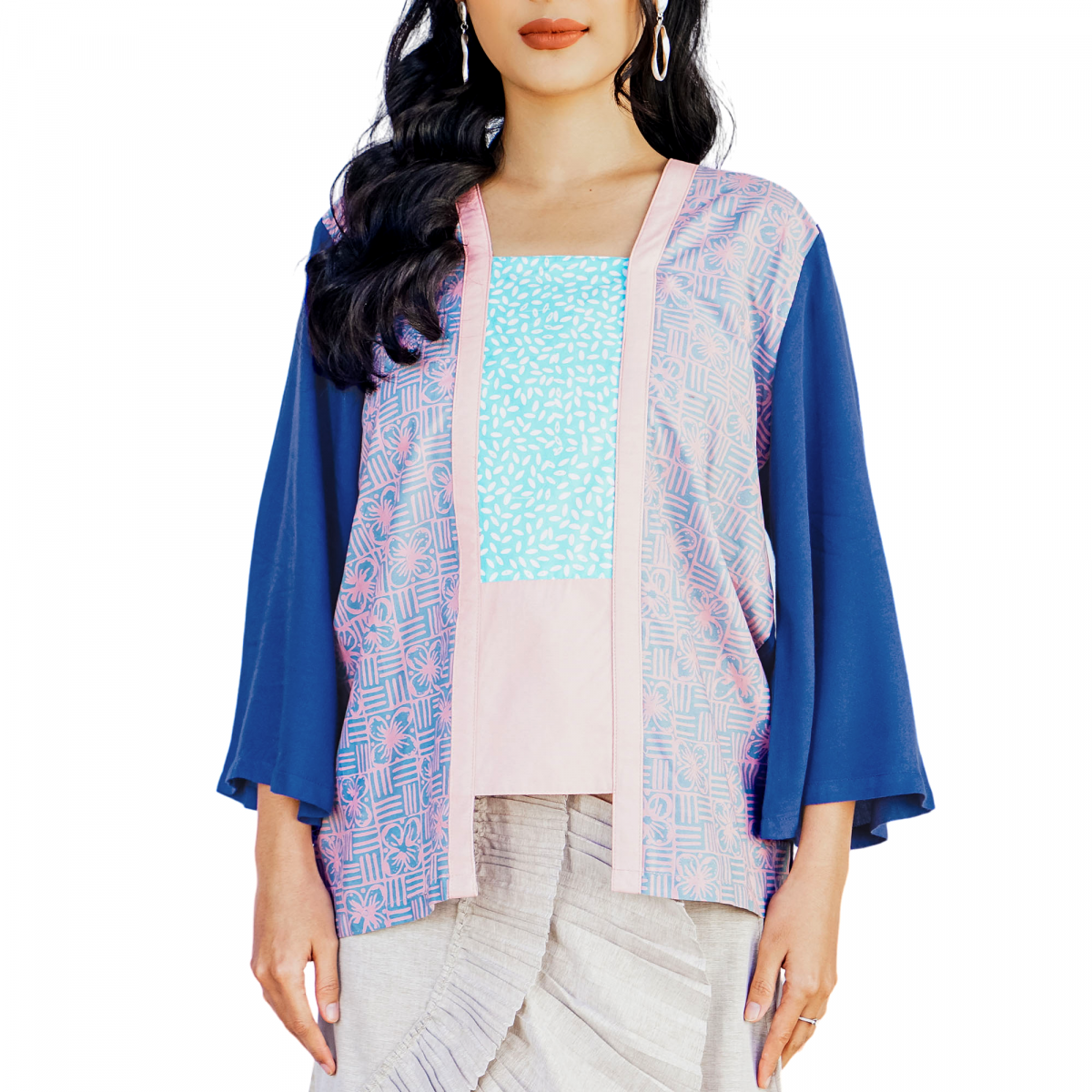 Valerie Blouse Green Pink - Image 2