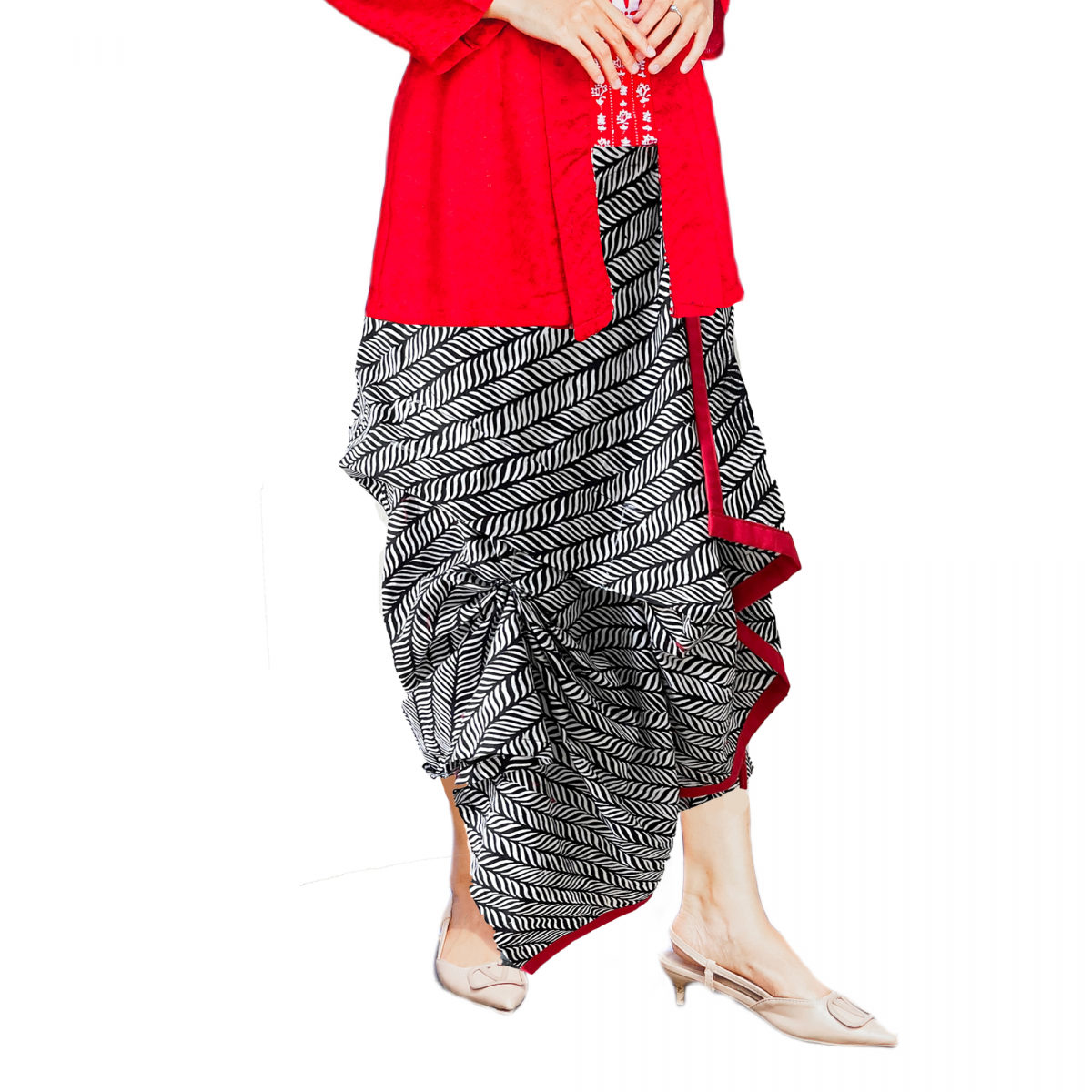 Nusantara Skirt Stripe Black - Image 3