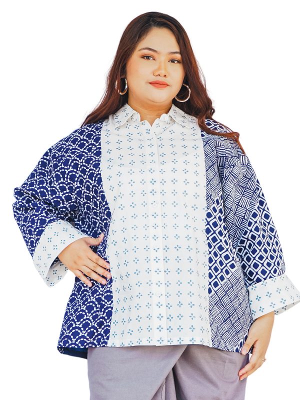 Papuri Shirt Cream Navy