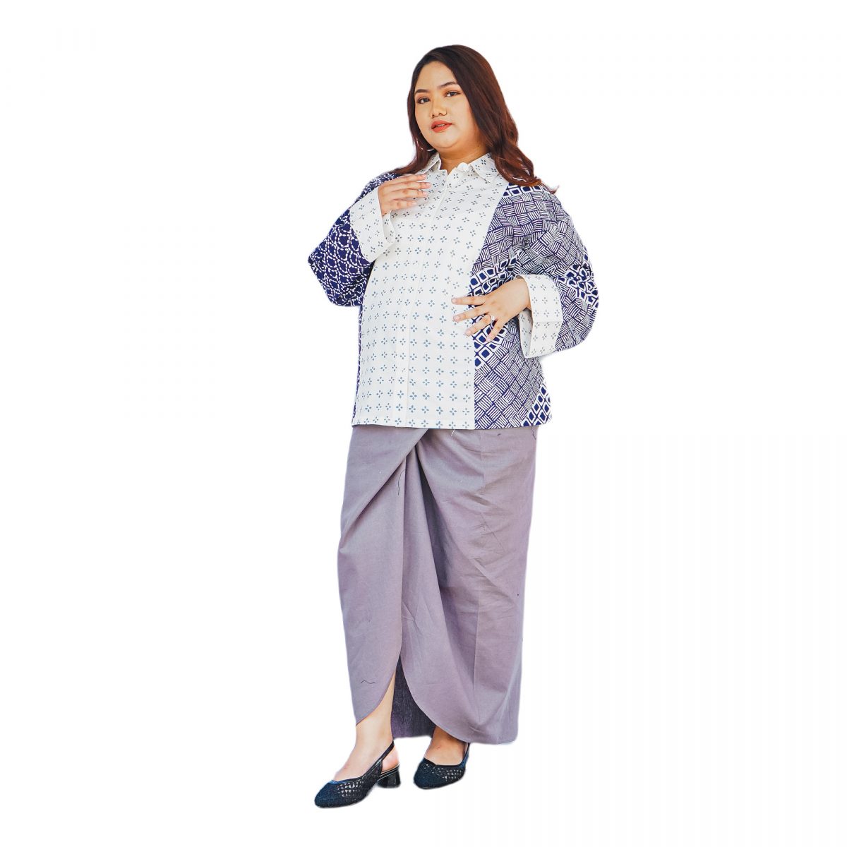 Papuri Shirt Cream Navy - Image 4