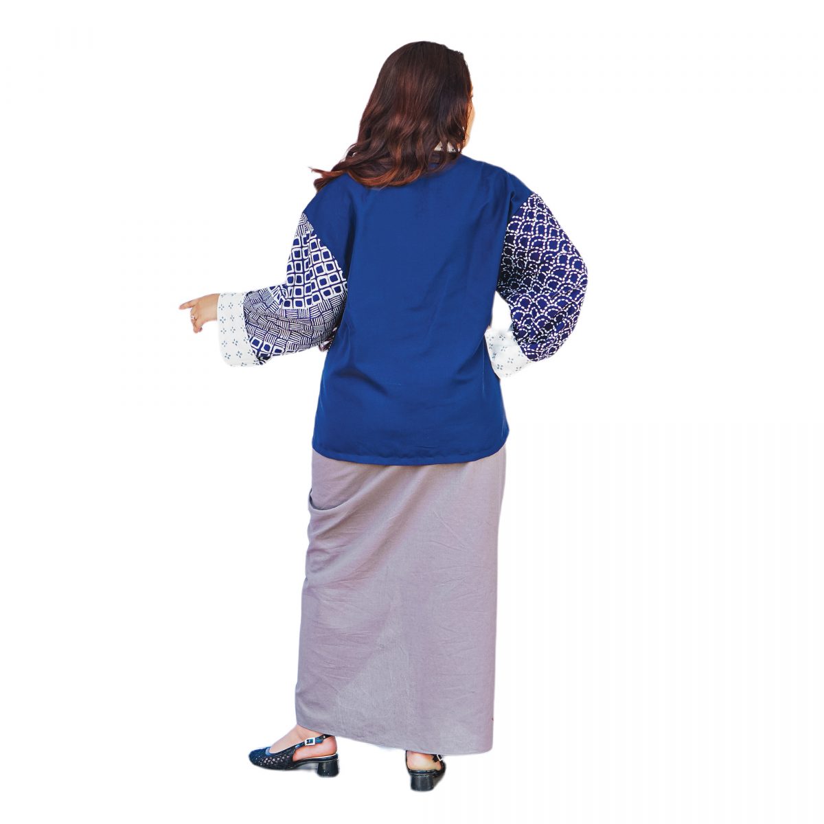 Papuri Shirt Cream Navy - Image 5