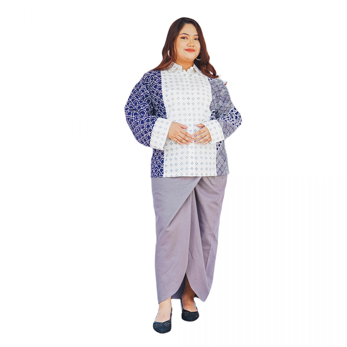 Papuri Shirt Cream Navy - Image 6