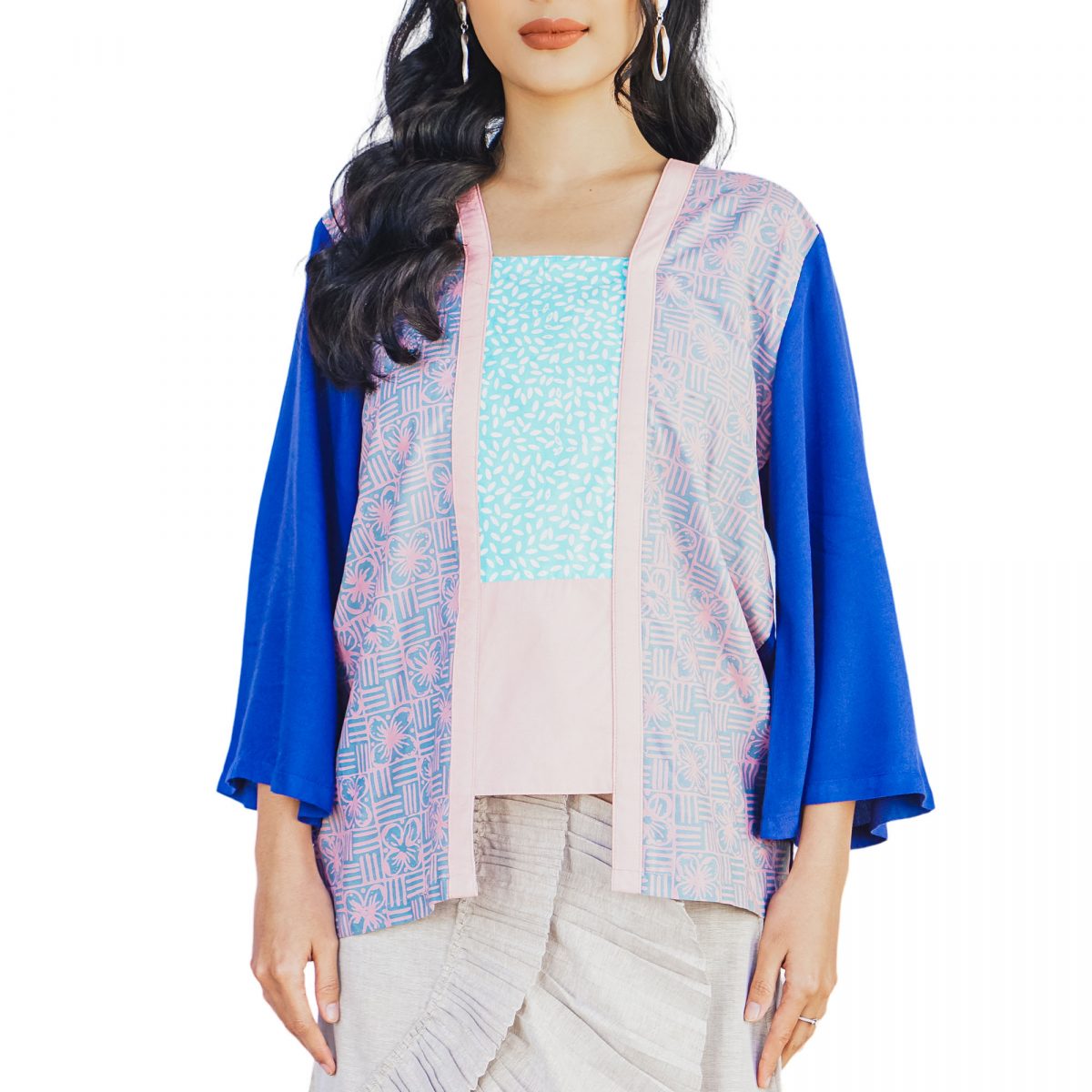 Valerie Blouse Green Pink - Image 2