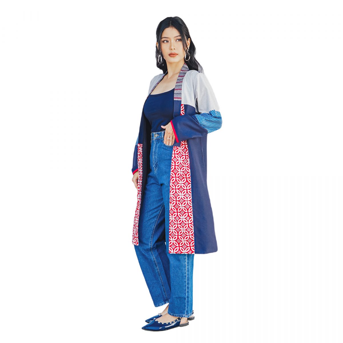 Kanaya Blazer Kawung Red - Image 4