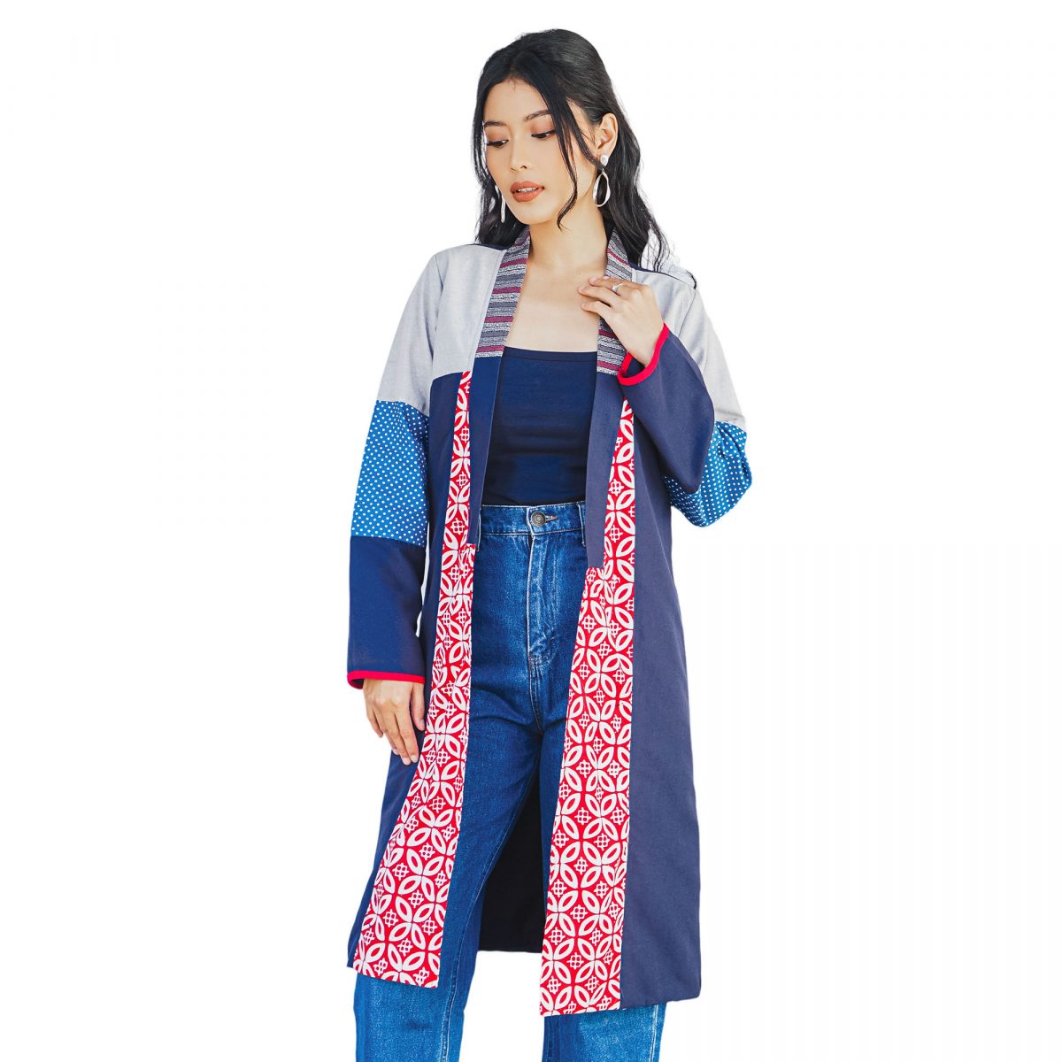 Kanaya Blazer Kawung Red