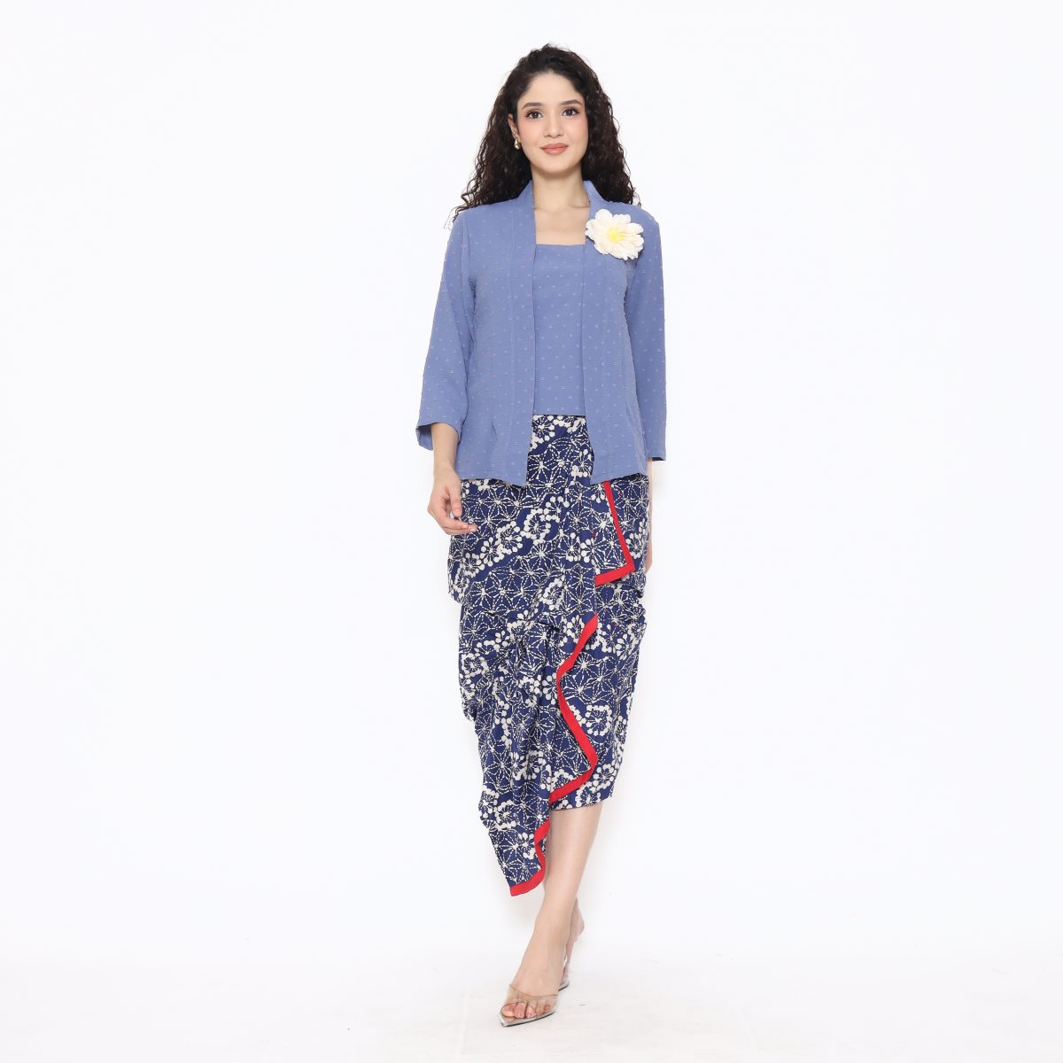 Nusantara Skirt Dotted Line Navy - Image 5