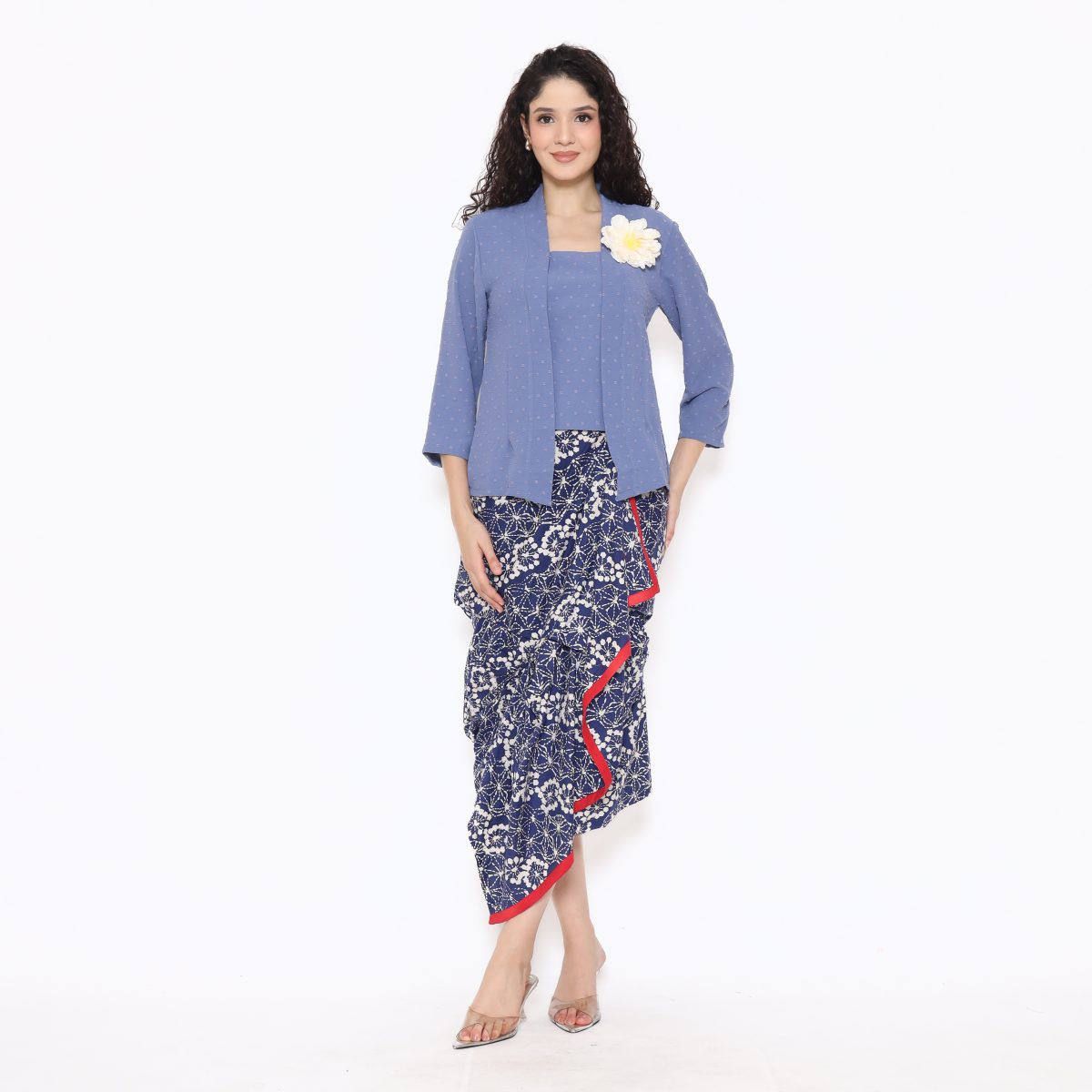 Nusantara Skirt Dotted Line Navy - Image 6