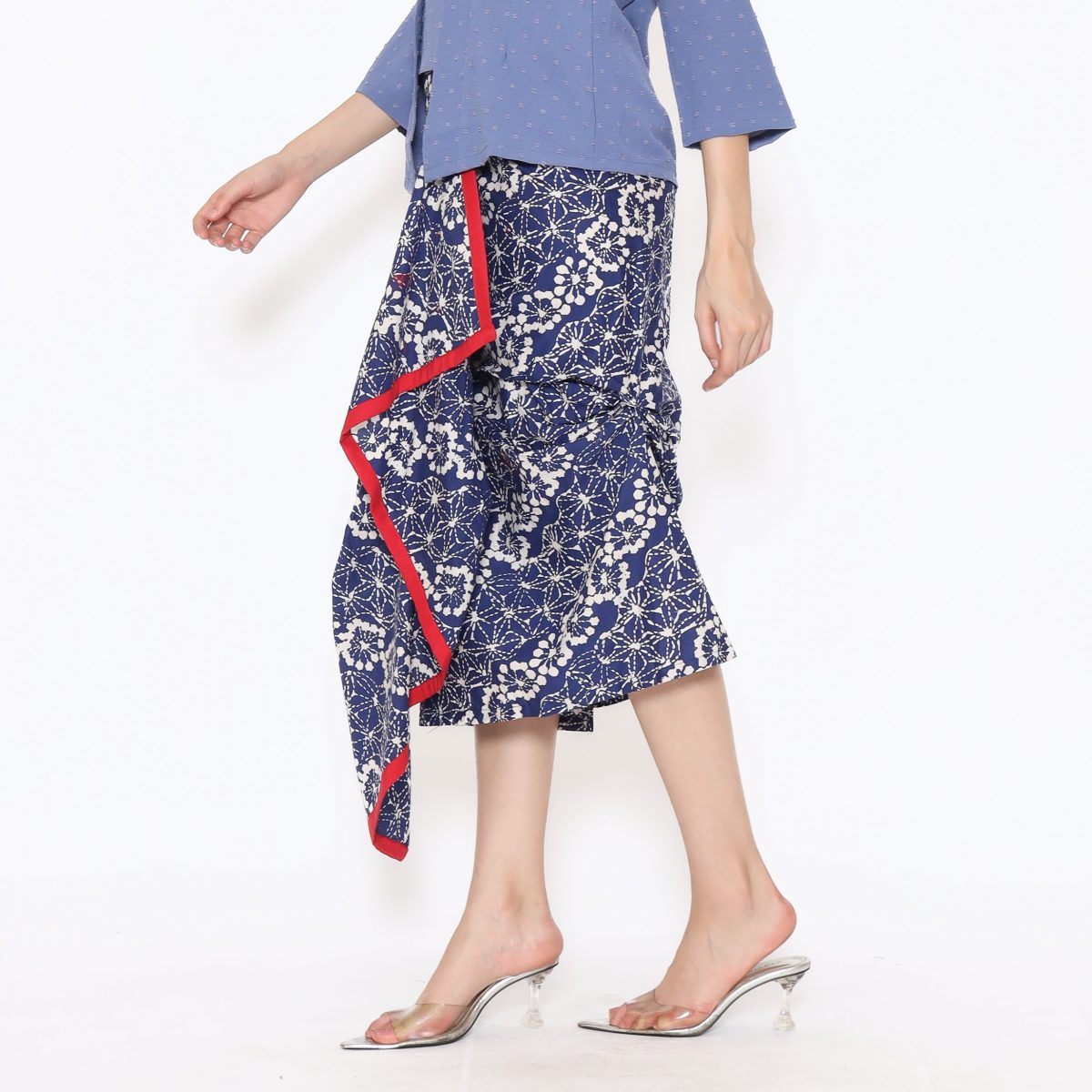 Nusantara Skirt Dotted Line Navy - Image 3