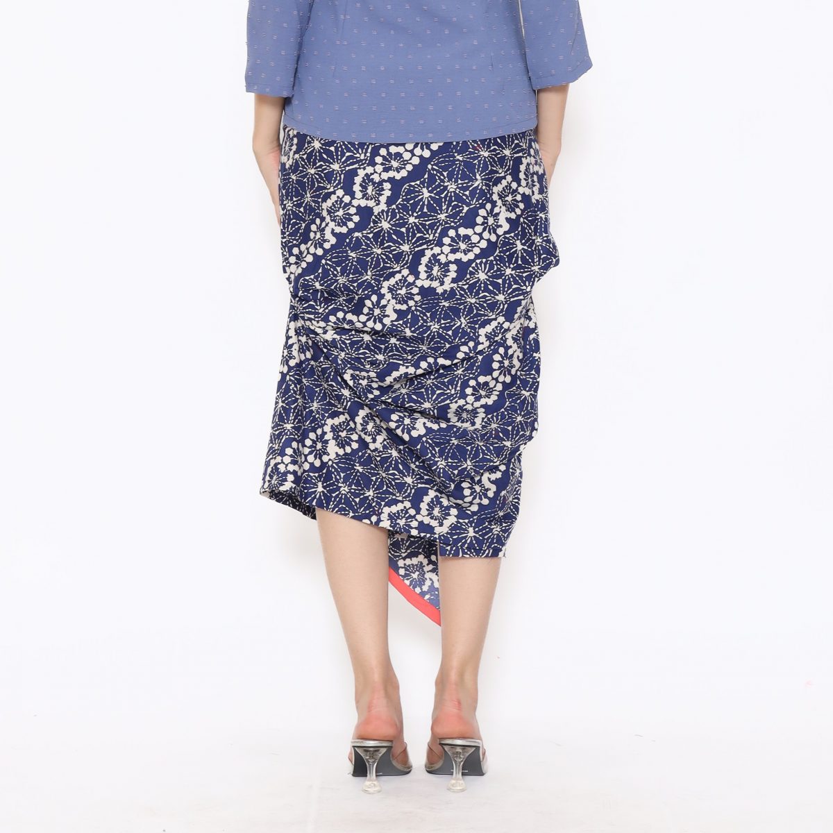 Nusantara Skirt Dotted Line Navy - Image 4
