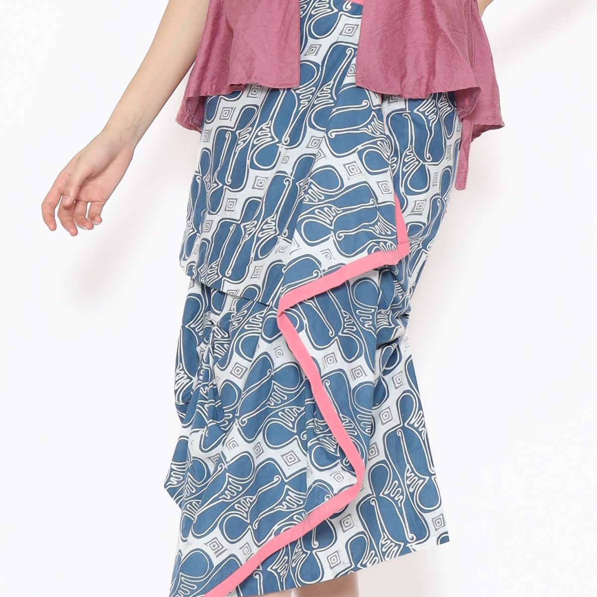 Nusantara Skirt Parang Blue - Image 2