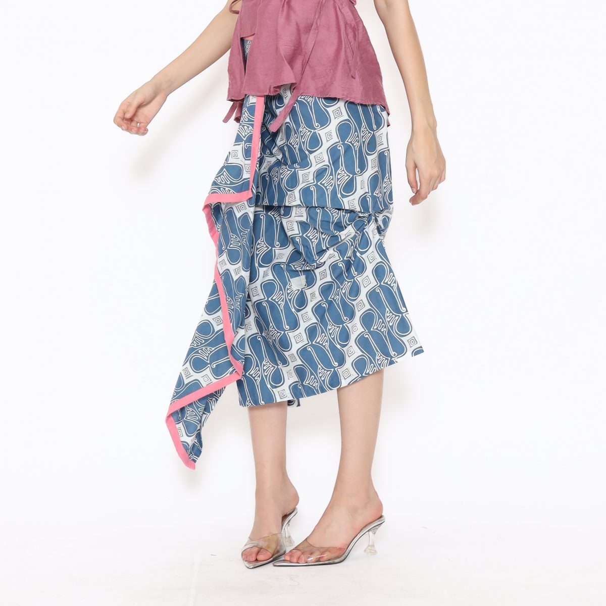 Nusantara Skirt Parang Blue - Image 3