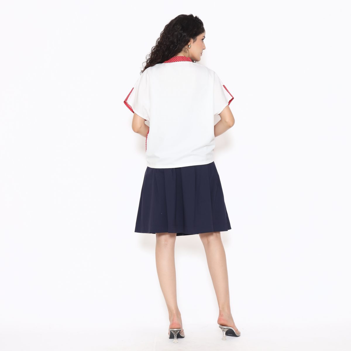 Rosalind Blouse Navy White - Image 5
