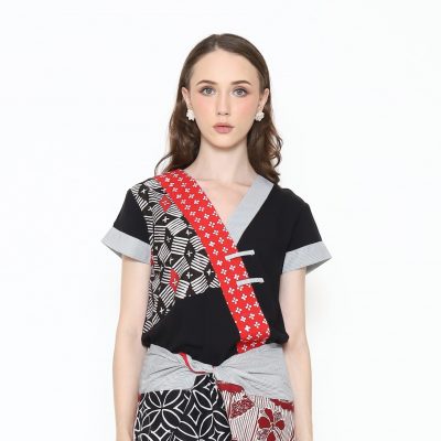 Melissa Blouse Black Red