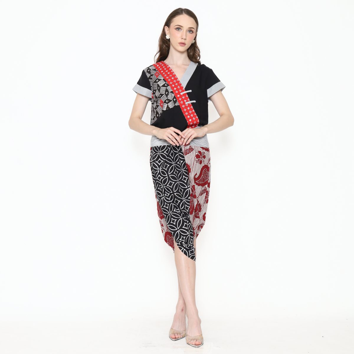 Melissa Blouse Black Red - Image 6