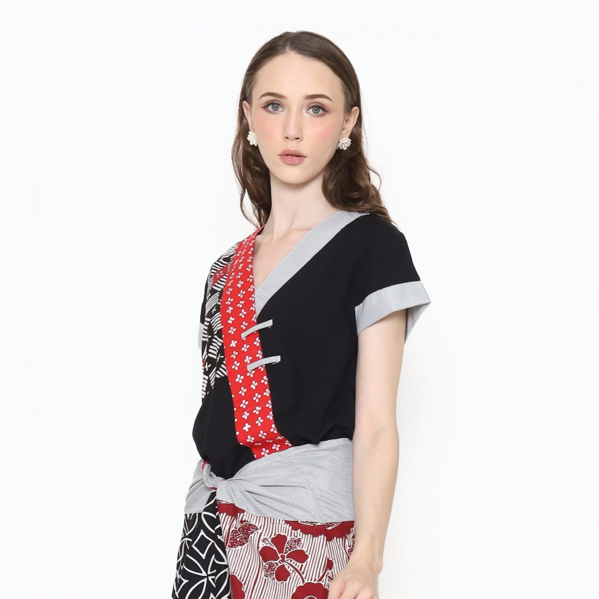 Melissa Blouse Black Red - Image 4