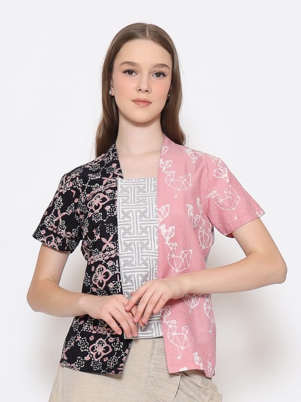 Sheisha Blouse Pink Black