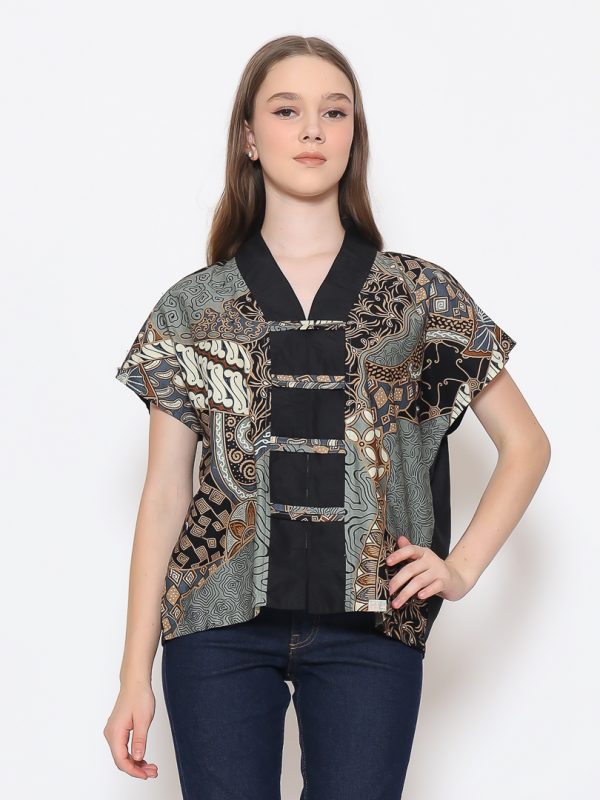 Olivia Blouse Black Green