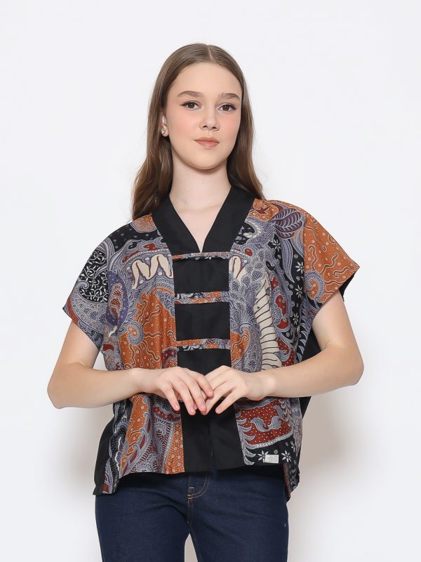 Olivia Blouse Brown Black