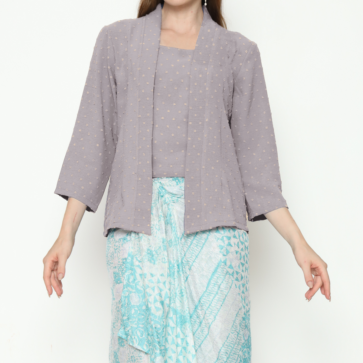 Yasmine 2 Blouse Grey - Image 2