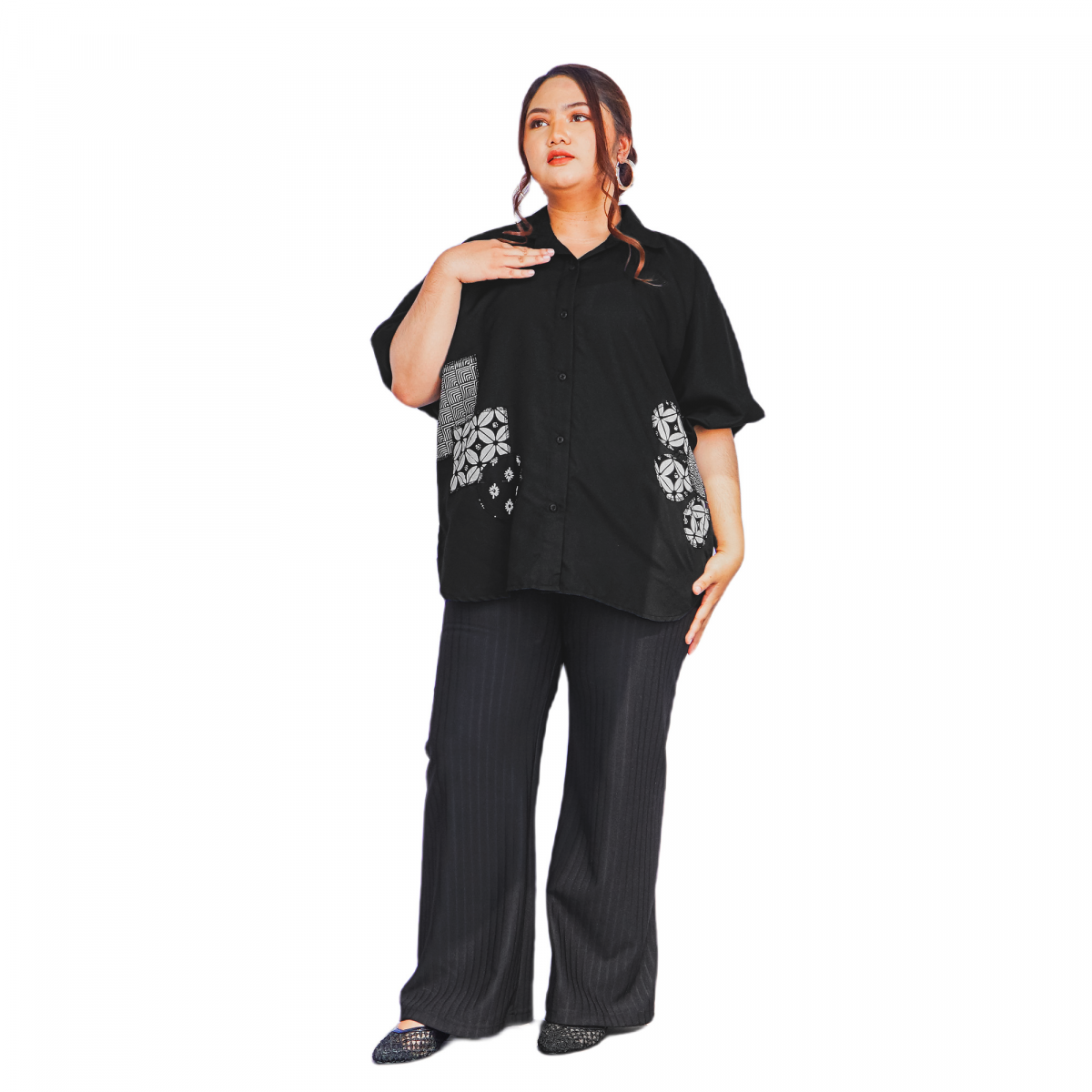 Flower Shirt Black - Image 6