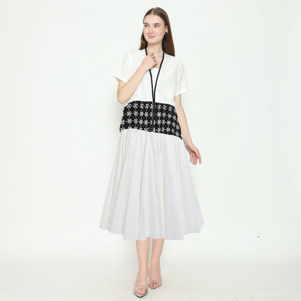 Yuki Blouse White Black - Image 6