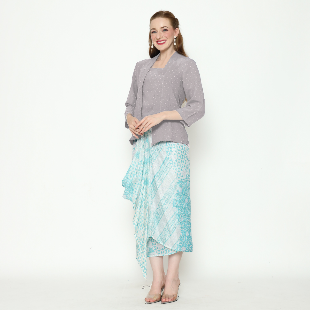 Yasmine 2 Blouse Grey - Image 3