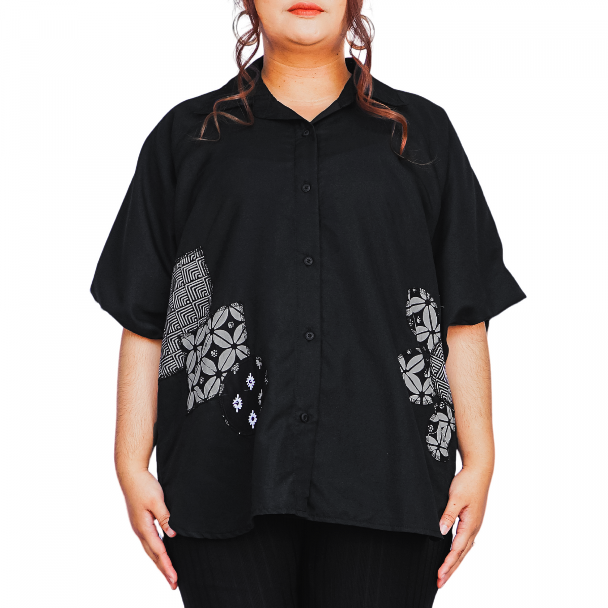 Flower Shirt Black - Image 2