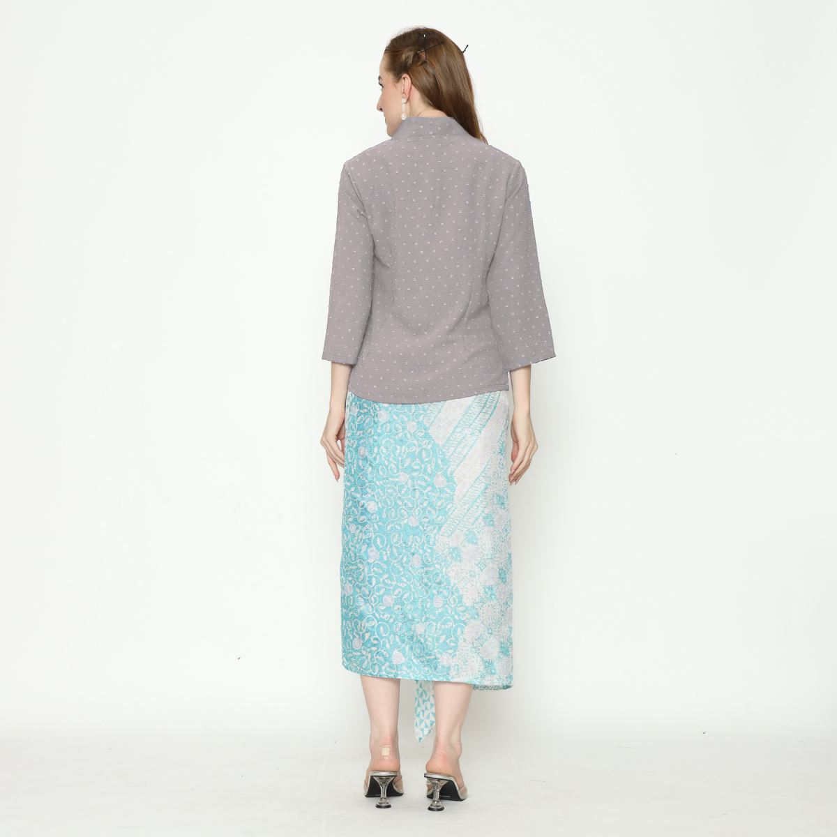 Yasmine 2 Blouse Grey - Image 5