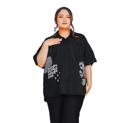 Flower Shirt Black