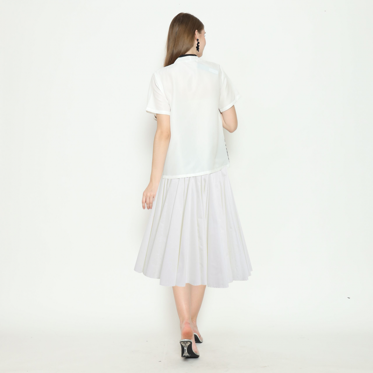 Yuki Blouse White Black - Image 5