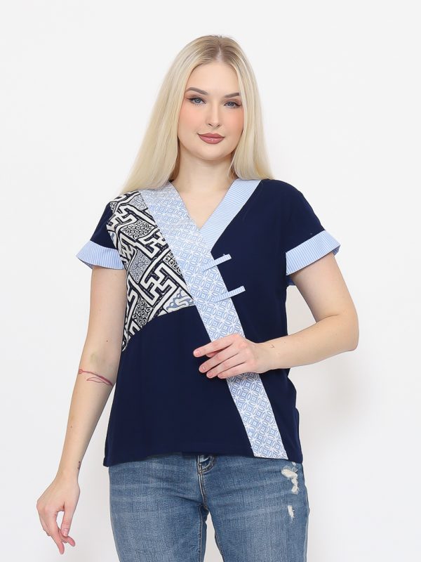 Melissa Blouse Maze Navy