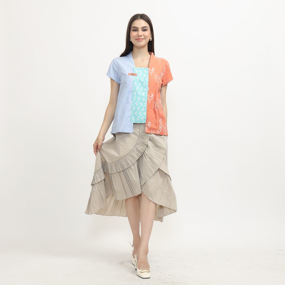 Carlina Blouse Orange - Image 7