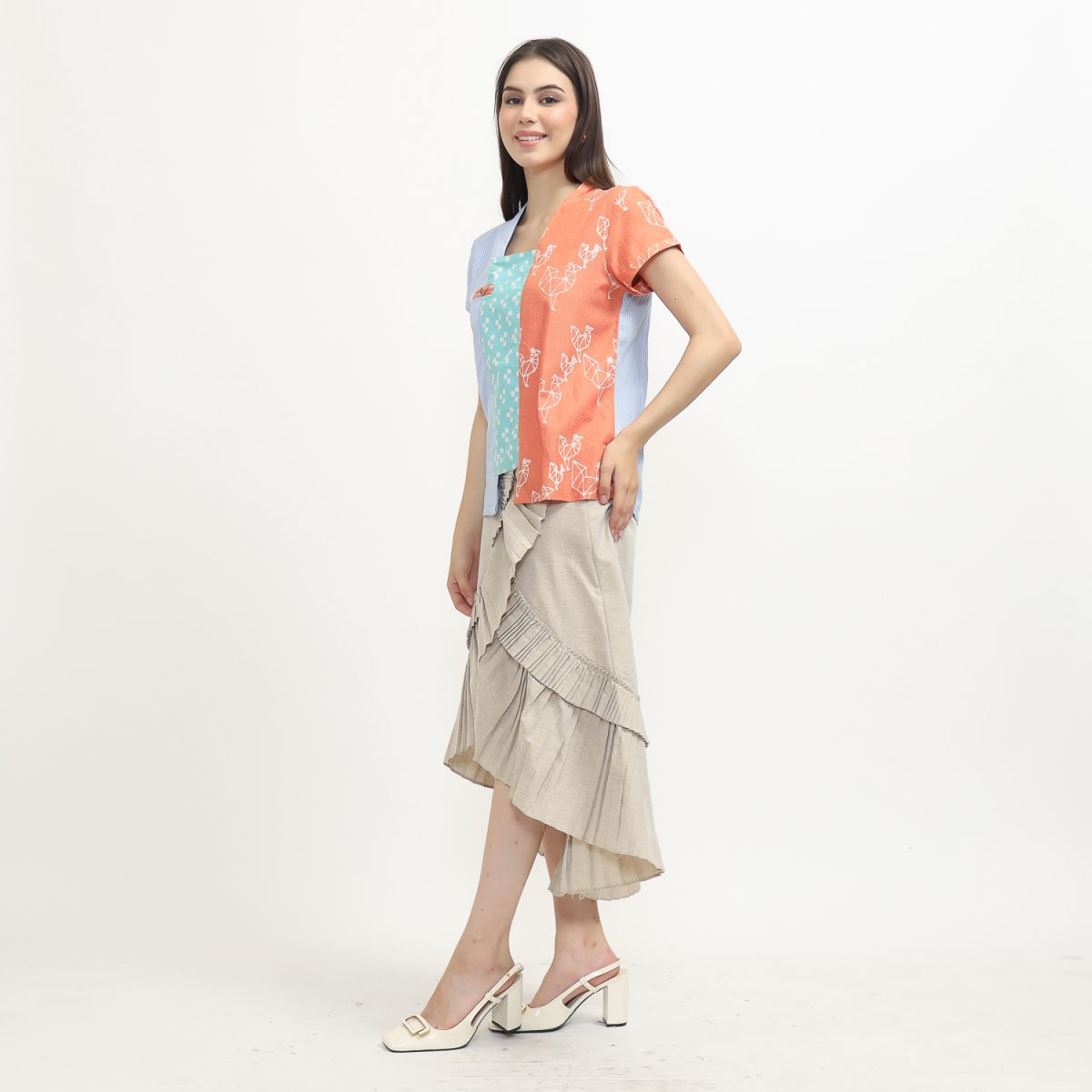Carlina Blouse Orange - Image 3