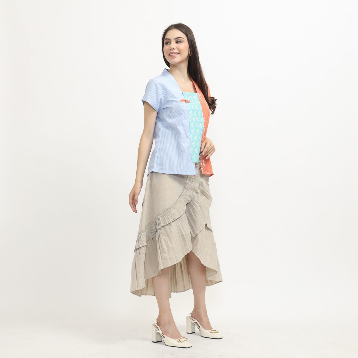 Carlina Blouse Orange - Image 4