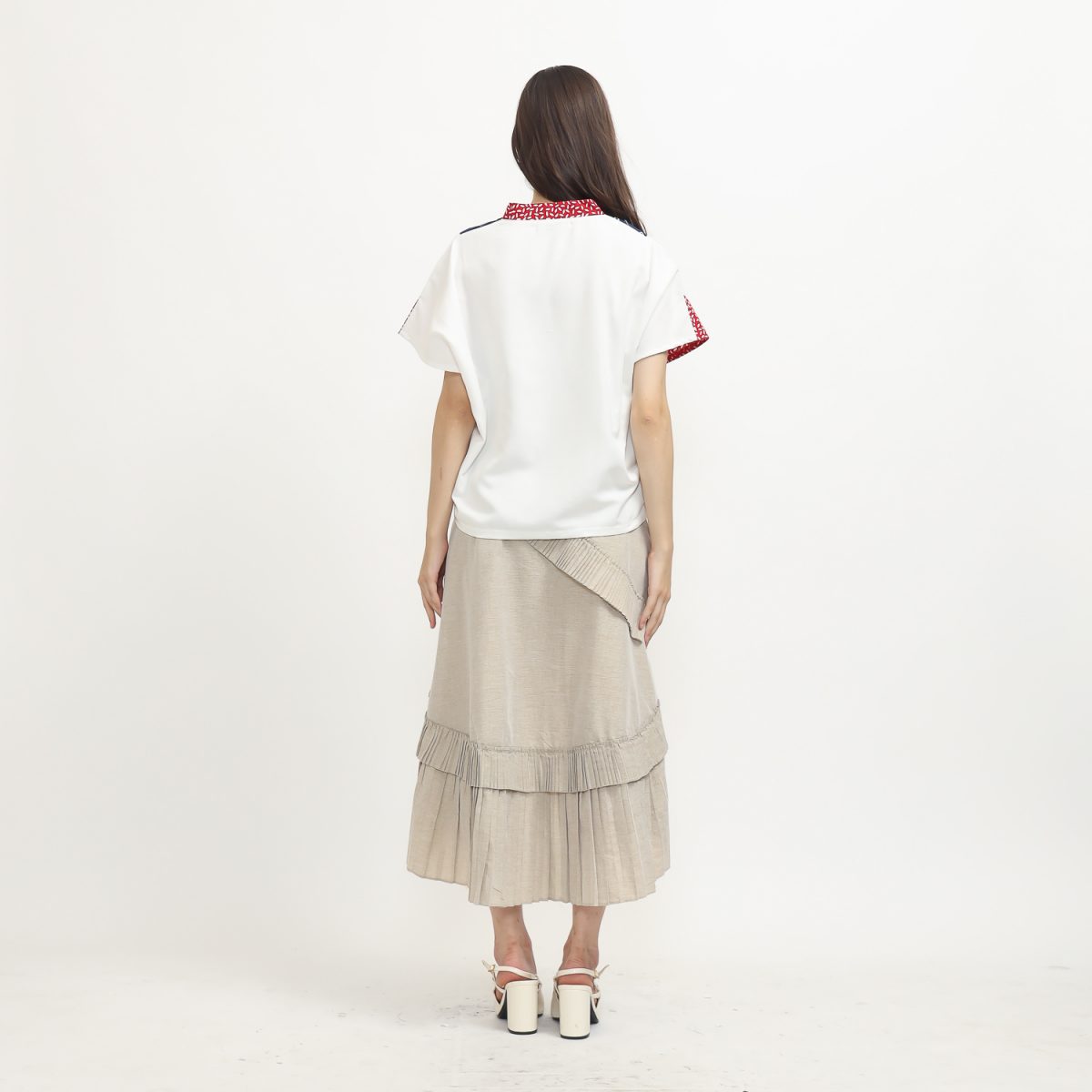 Rosalind Blouse Jumputan Navy - Image 5